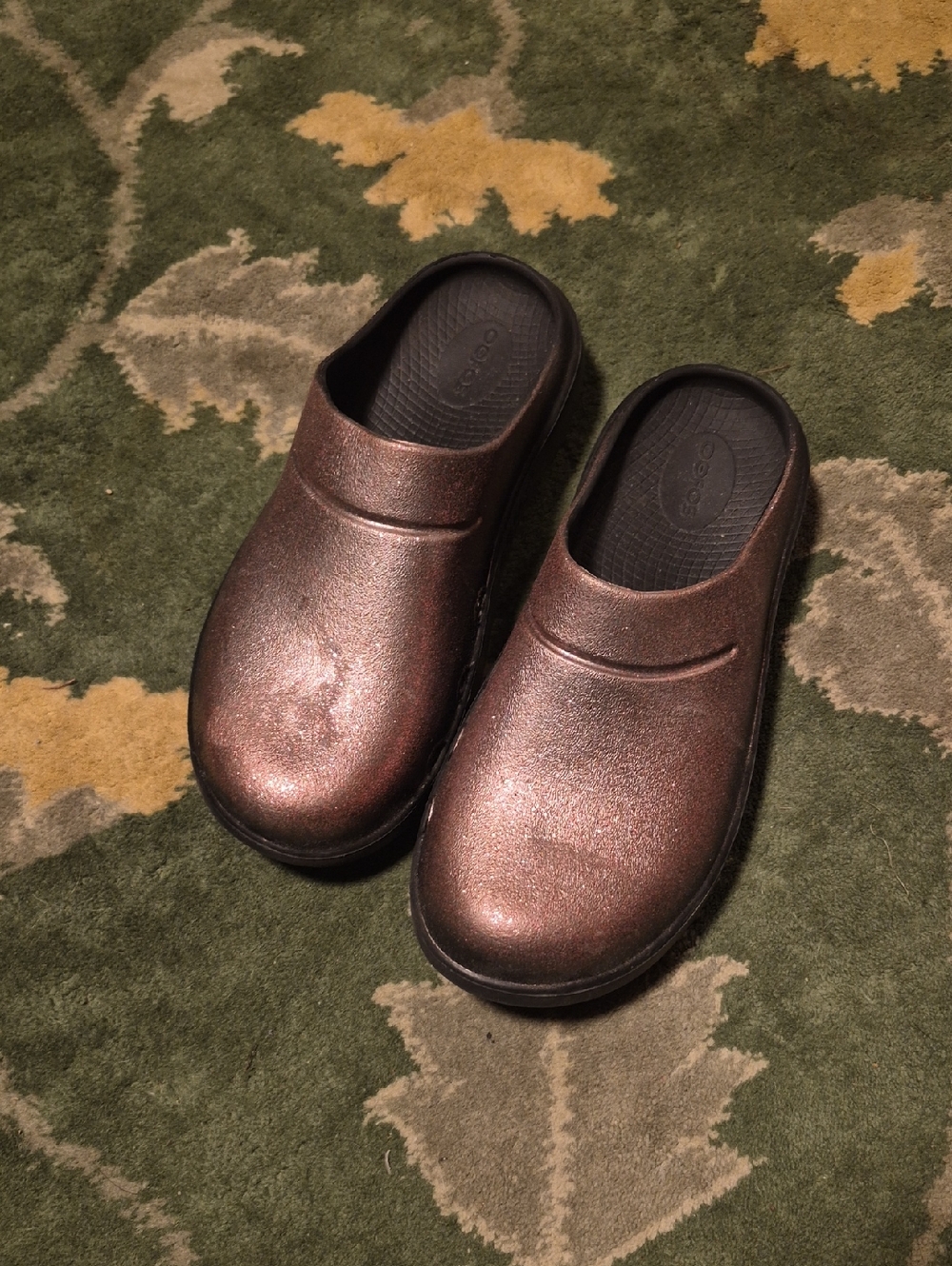 Crocs Womens Metallic Rose Gold Clogs - Slip-On Mule